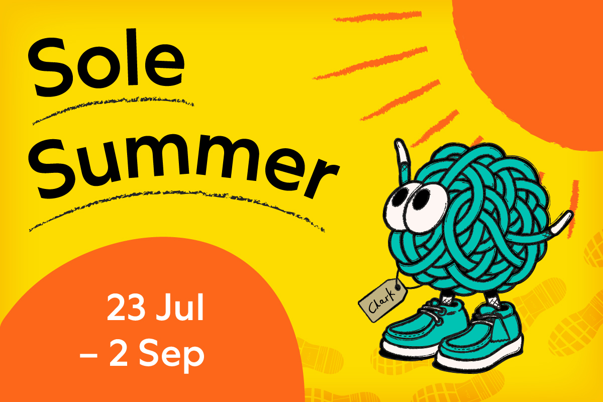 Sole Summer Illustration of Shoemakers Museum Clark and Lacey having fun in the sunshine