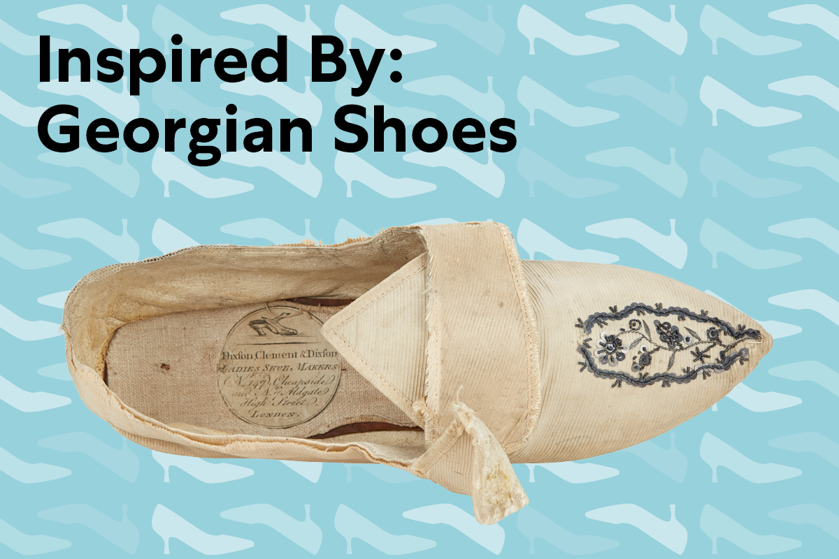 A Georgian shoe with historic writing in it